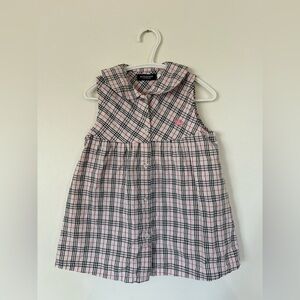 Burberry Pink and Black Plaid Dress XXL Baby